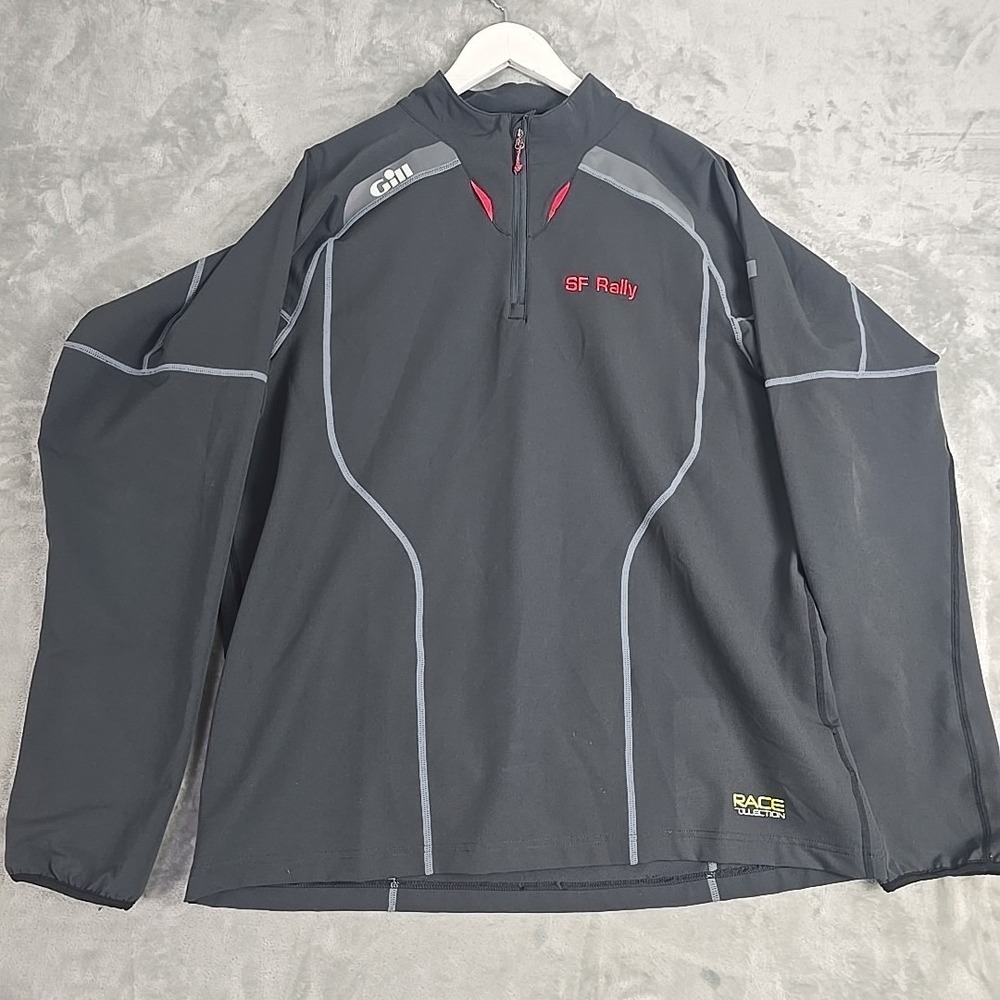 Gill Race Collection Mens 1/4 Zip‎ Pullover Jacket XL Grey